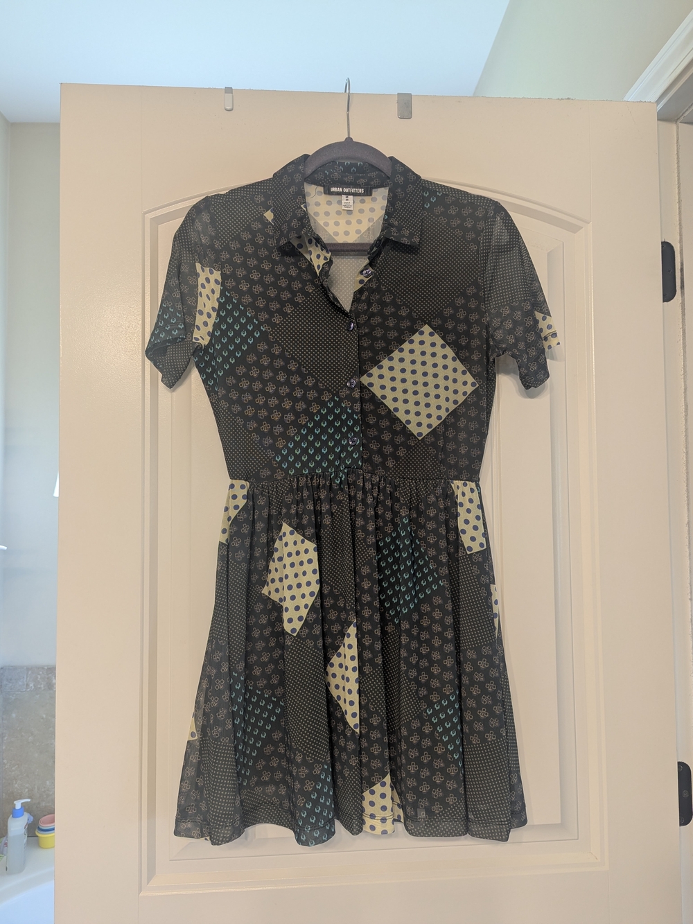 Urban Outfitters Patterned Short Sleeve Dress